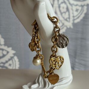 Coach Y2K gold charm bracelet.